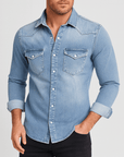 Soviska | Dżinsowa koszula slim fit