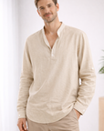 Soviska | Koszula henley ze stójką