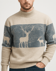 Soviska | Miękki sweter z motywem jelenia