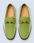 Soviska | Perforowane loafersy skórzane