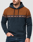 Soviska | Vintage inspired hoodie z wzorem na piersi i rękawach