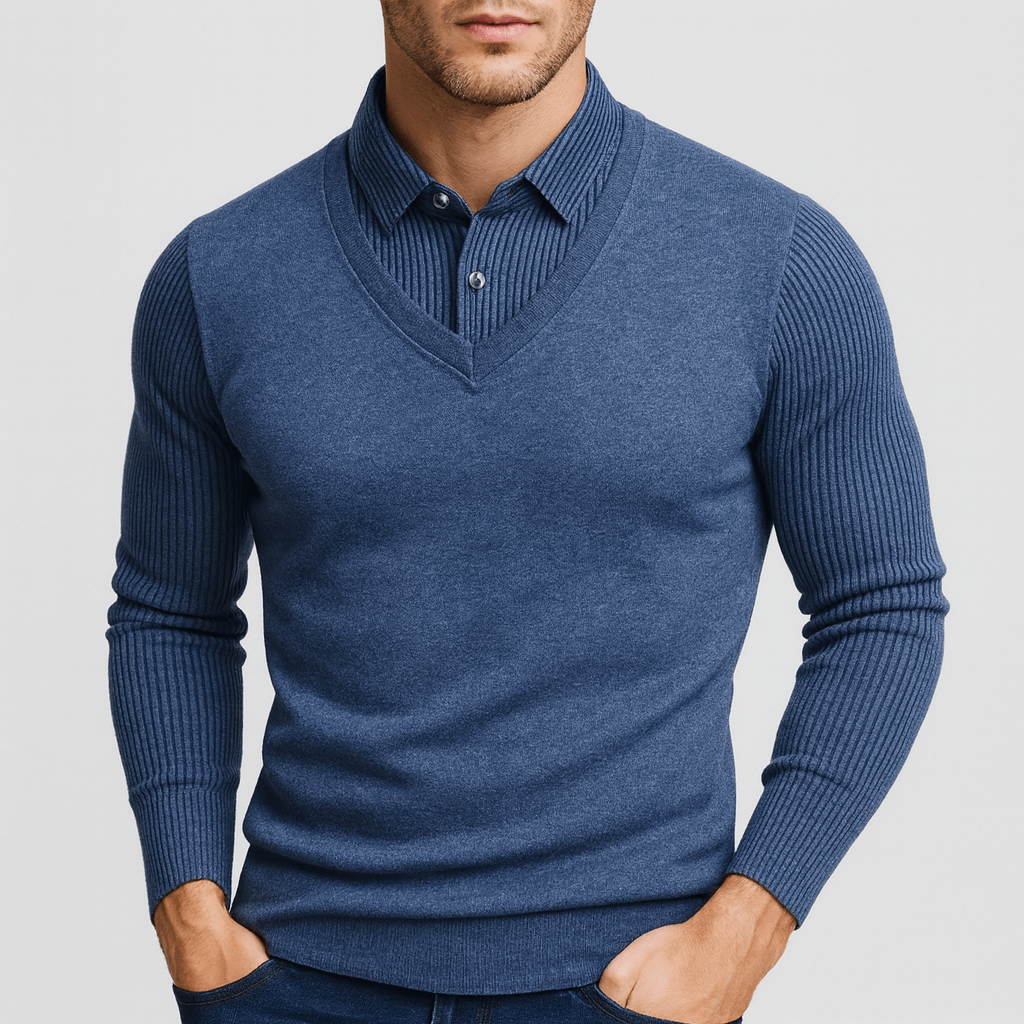 Soviska | Cienki sweter z dzianiny z dekoltem V