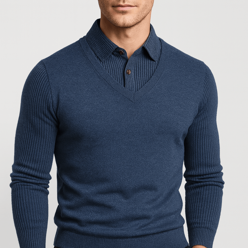 Soviska | Cienki sweter z dzianiny z dekoltem V