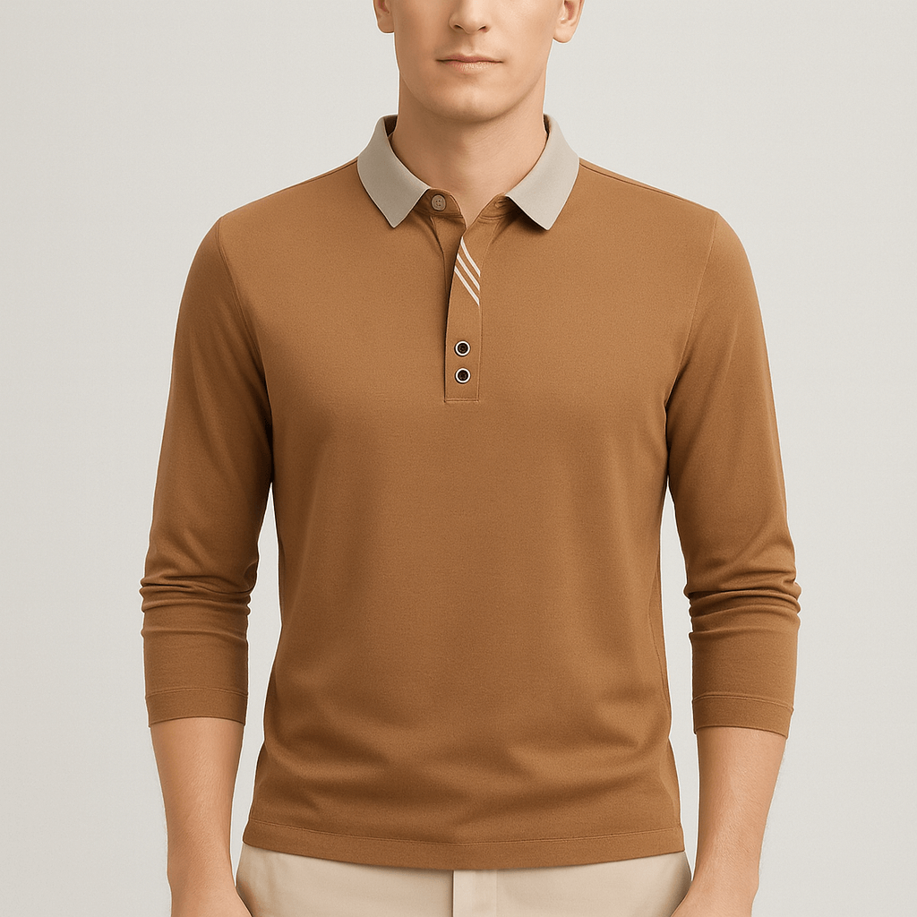 Soviska | Dopasowana elegancka koszulka z długim rękawem