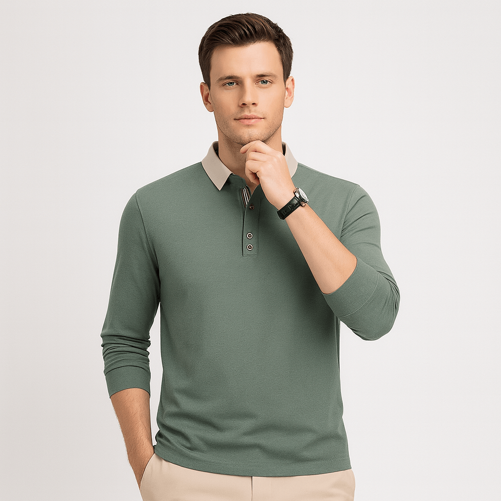 Soviska | Dopasowana elegancka koszulka z długim rękawem