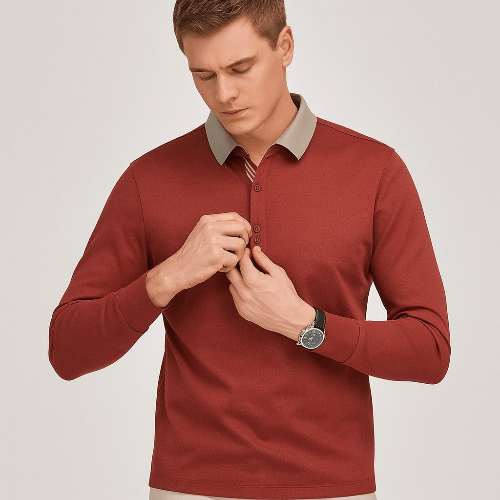 Soviska | Dopasowana elegancka koszulka z długim rękawem