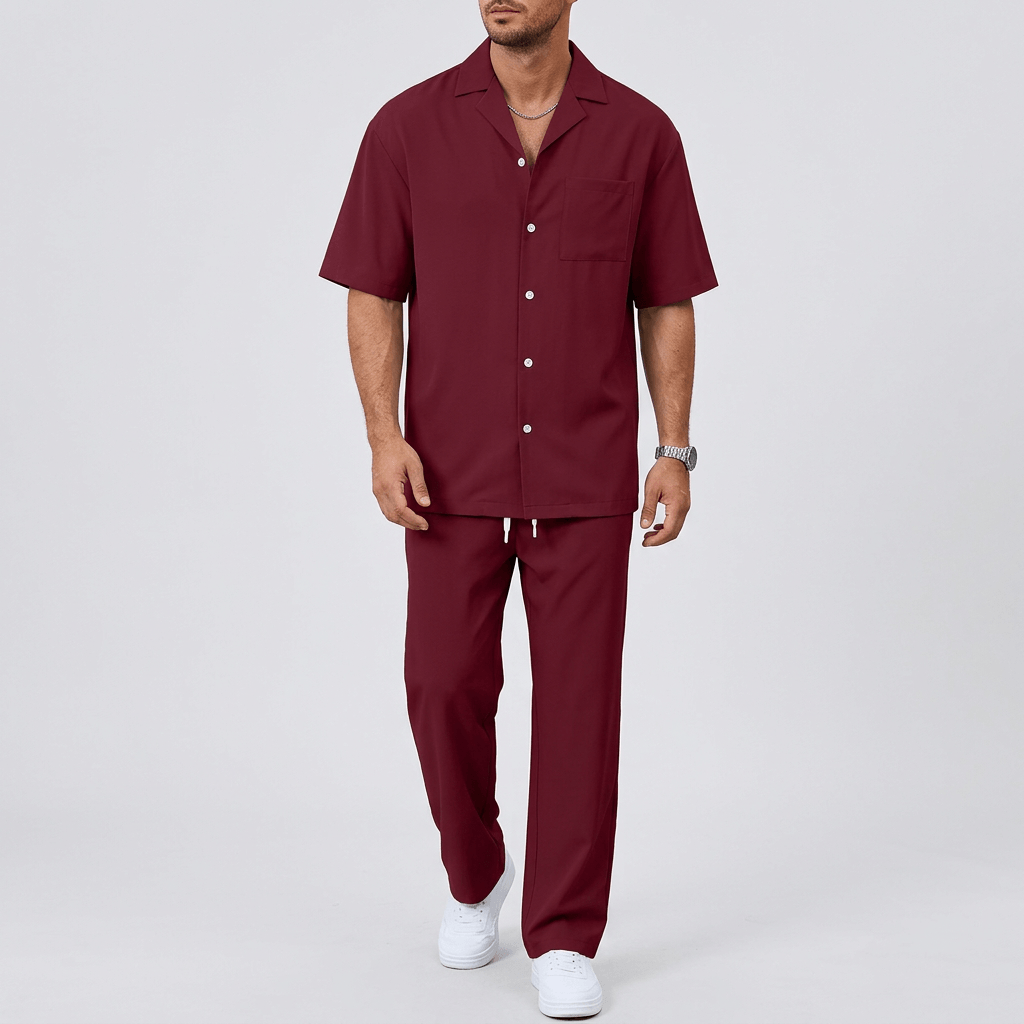 Soviska | Dopasowana koszula i luźne spodnie set