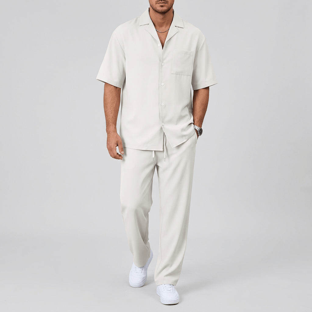 Soviska | Dopasowana koszula i luźne spodnie set