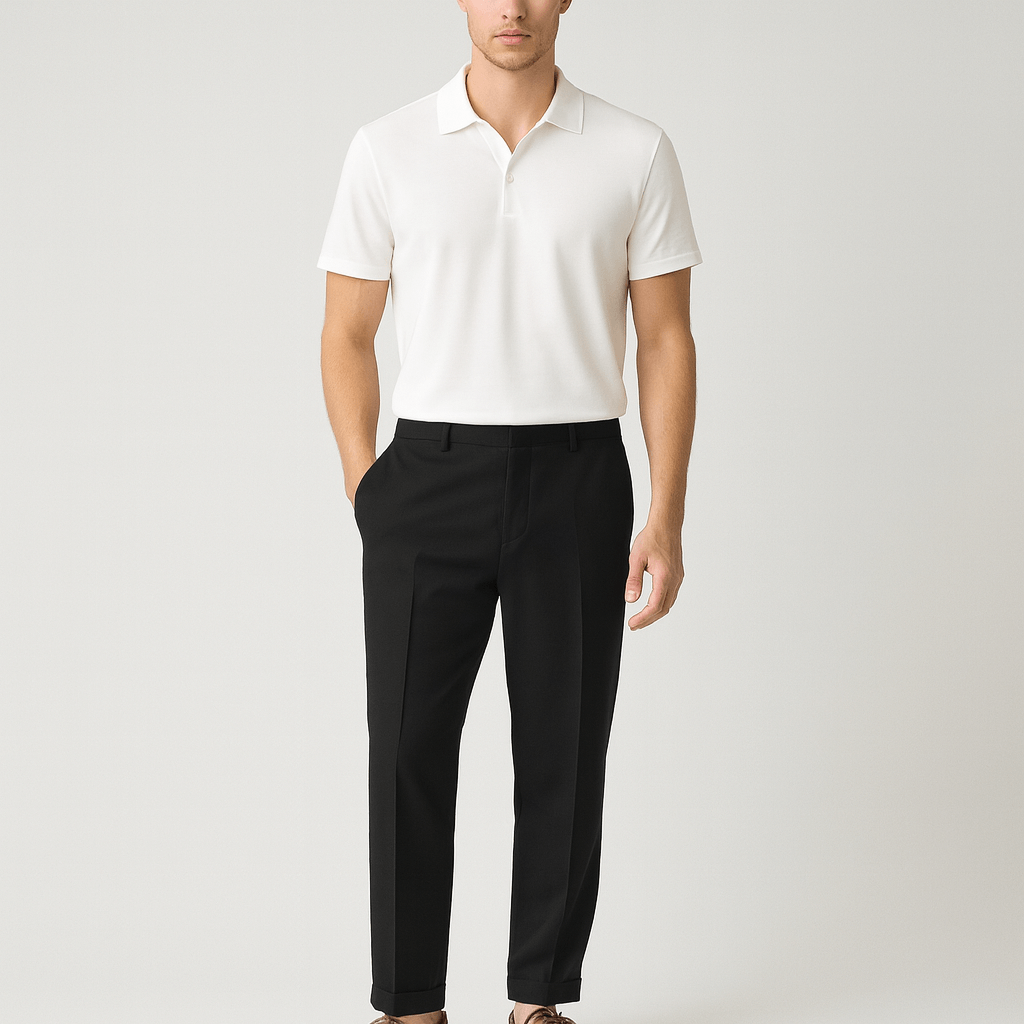 Soviska | Dopasowana koszulka polo z eleganckiego materiału