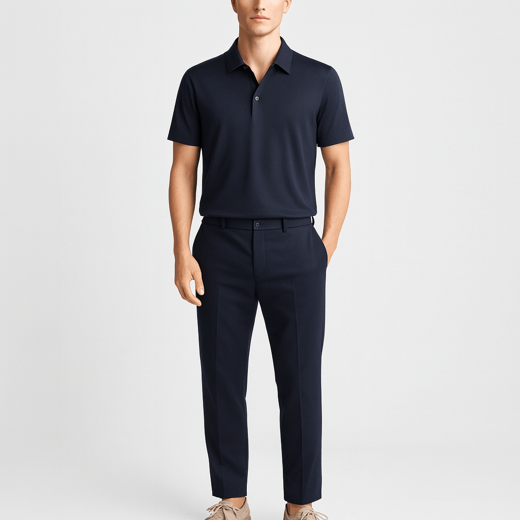 Soviska | Dopasowana koszulka polo z eleganckiego materiału