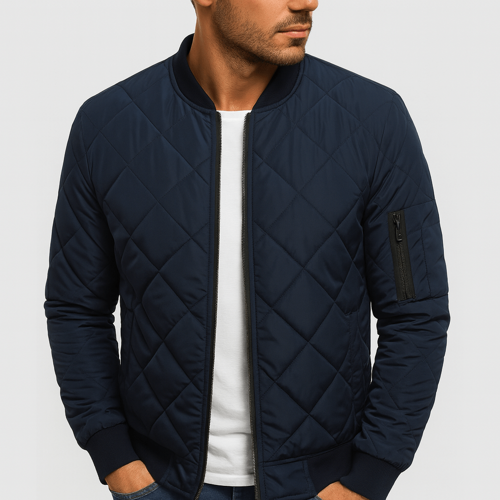 Soviska | Dopasowana kurtka bomber pikowana