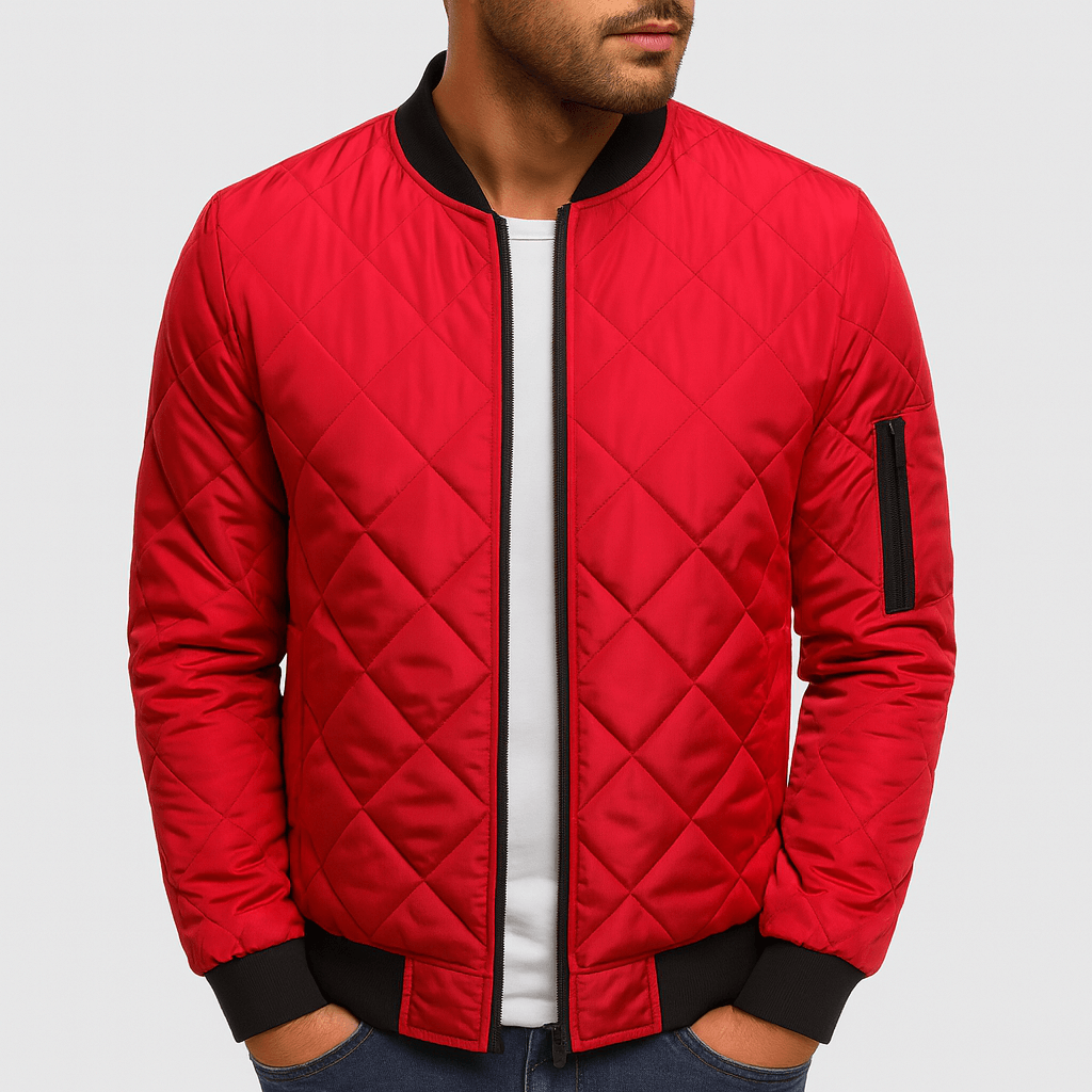 Soviska | Dopasowana kurtka bomber pikowana