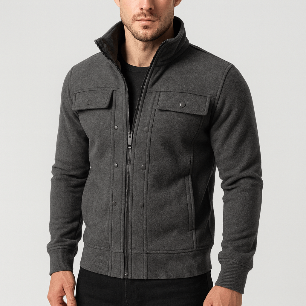 Soviska | Dwurzędowa kurtka polarowa z zatrzaskami