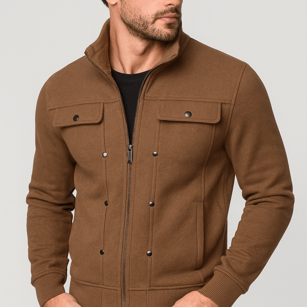 Soviska | Dwurzędowa kurtka polarowa z zatrzaskami