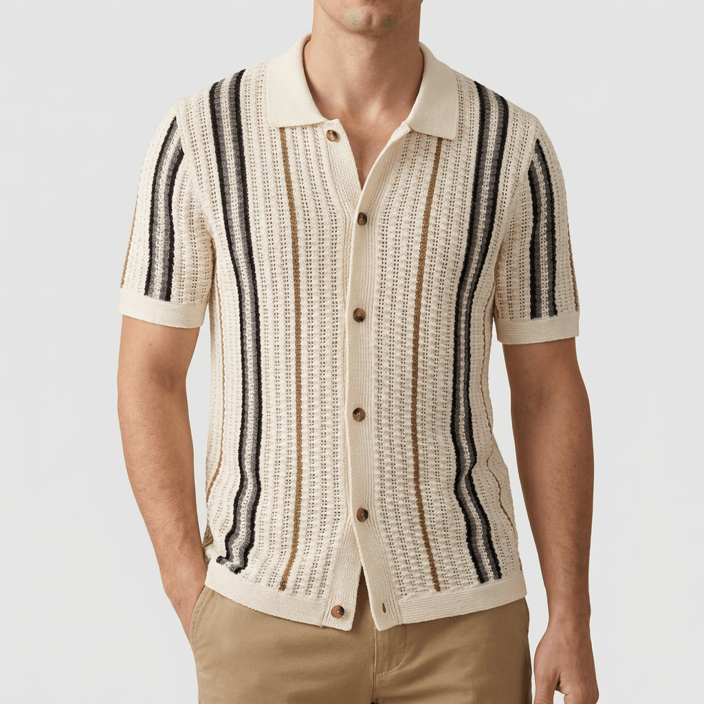 Soviska | Dzianinowa koszulka polo w paski