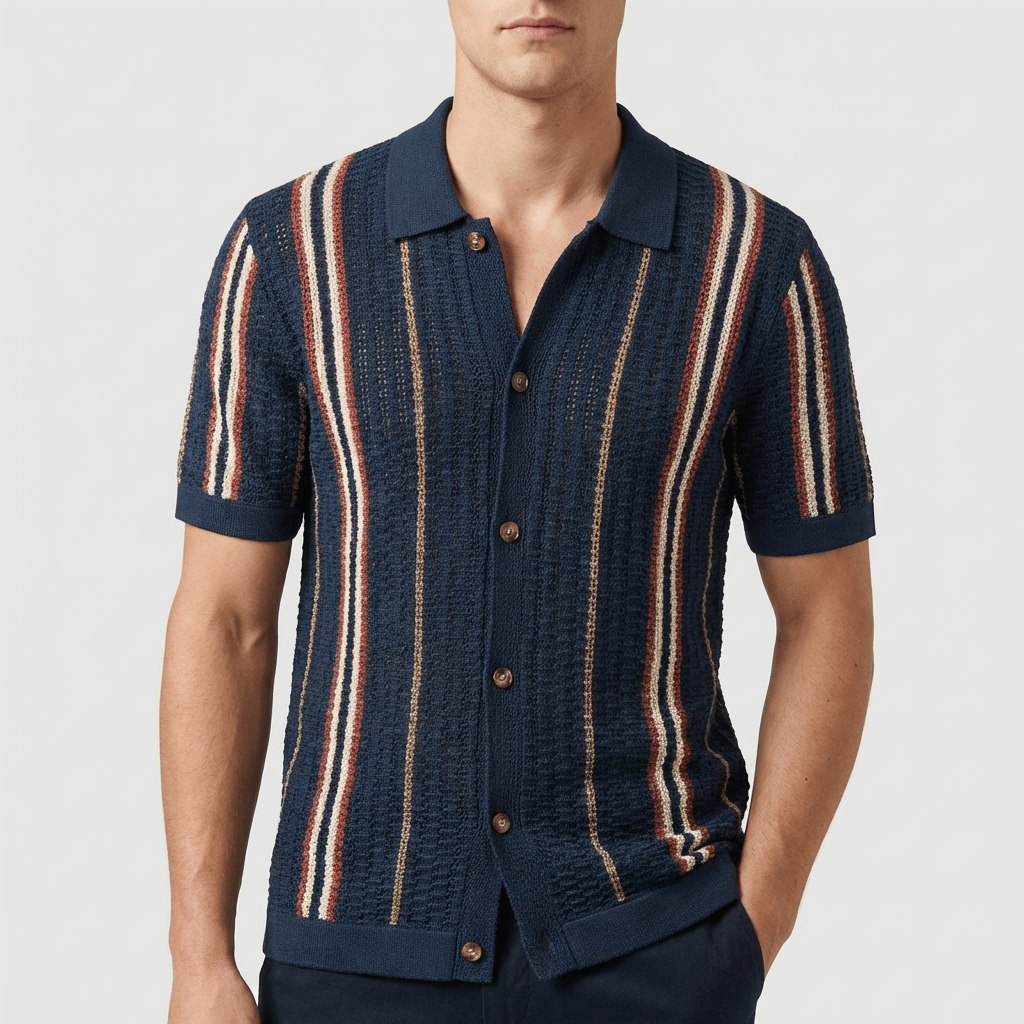 Soviska | Dzianinowa koszulka polo w paski