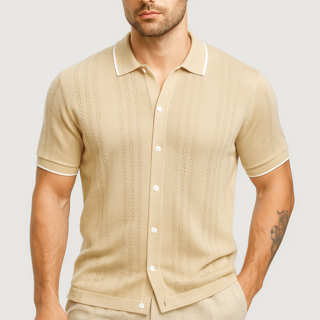 Soviska | Elegancka dzianinowa koszulka polo