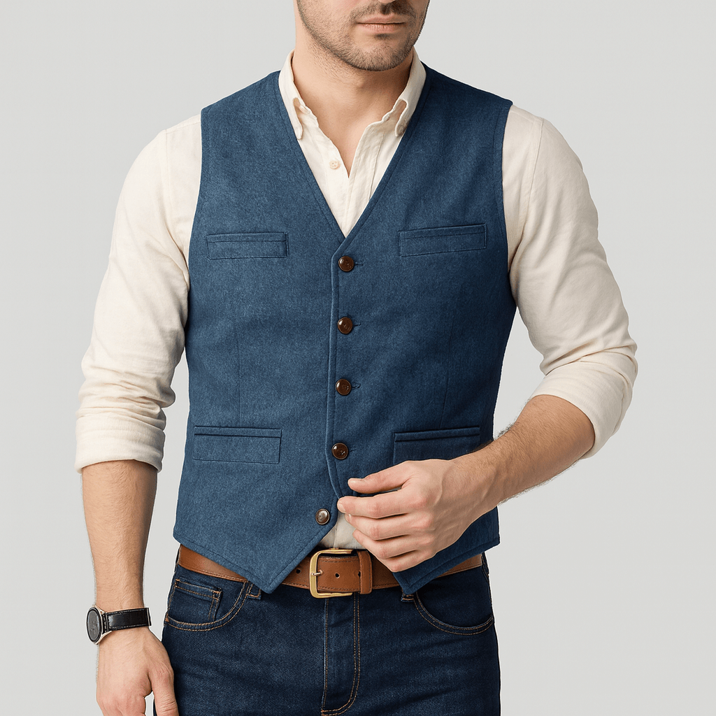 Soviska | Elegancka kamizelka męska z guzikami