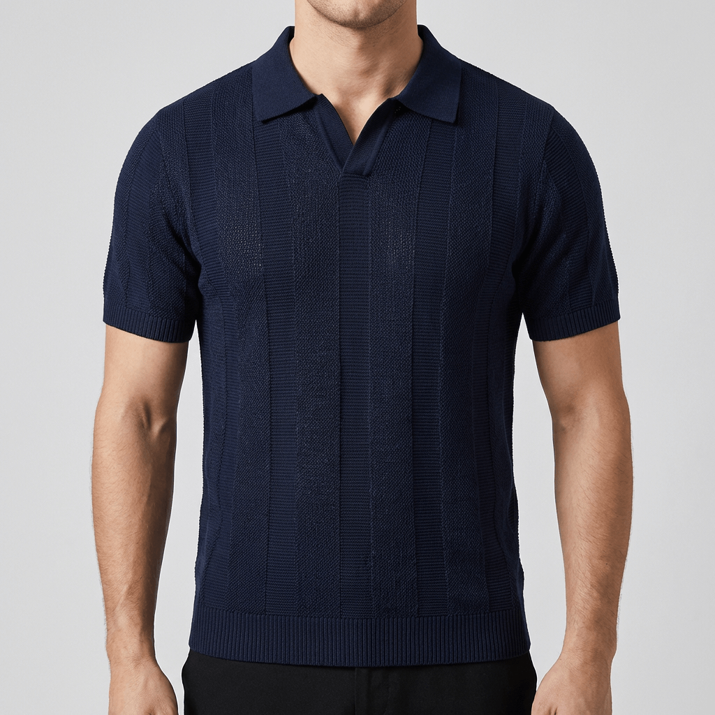 Soviska | Elegancka, przewiewna koszulka polo z dzianiny