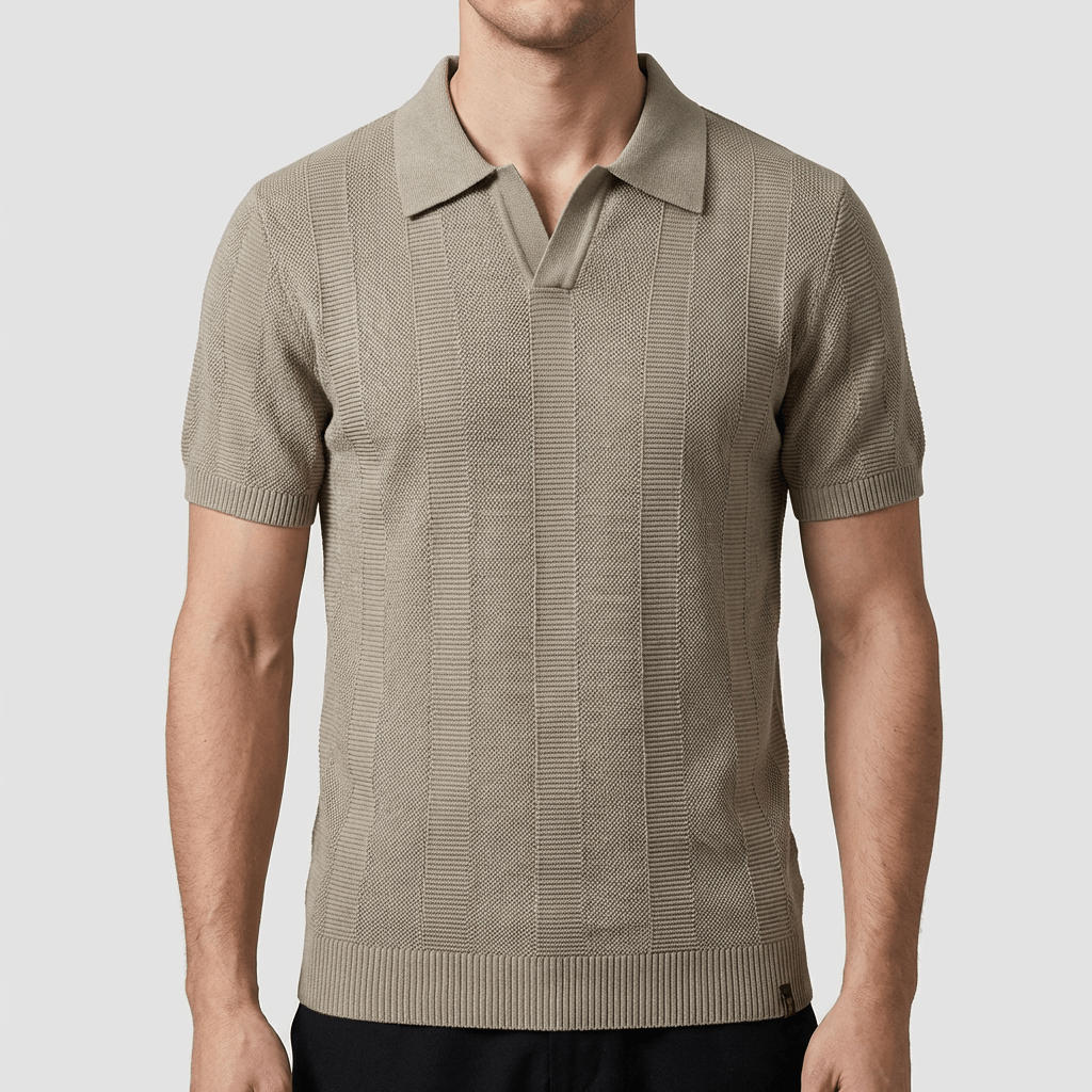 Soviska | Elegancka, przewiewna koszulka polo z dzianiny