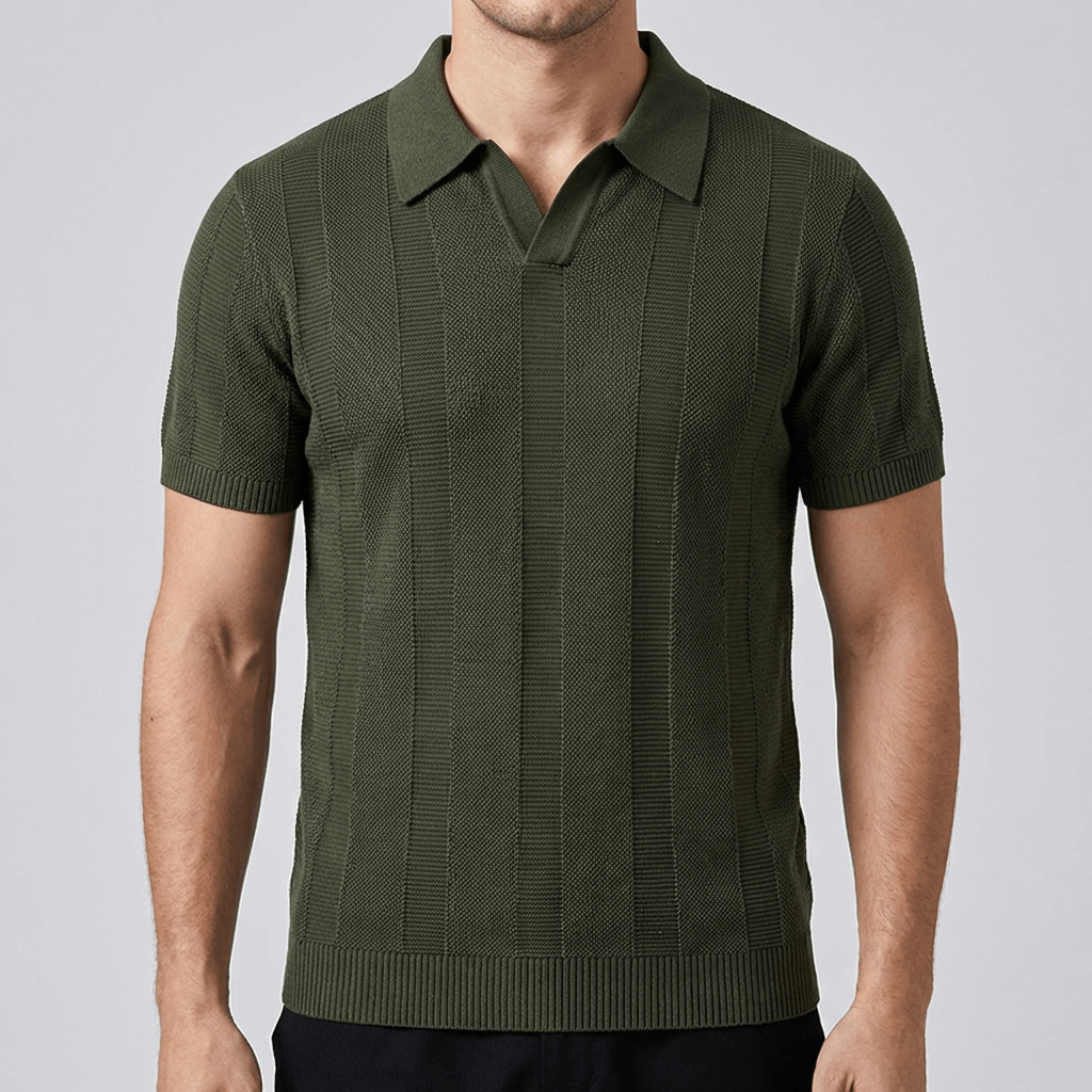 Soviska | Elegancka, przewiewna koszulka polo z dzianiny