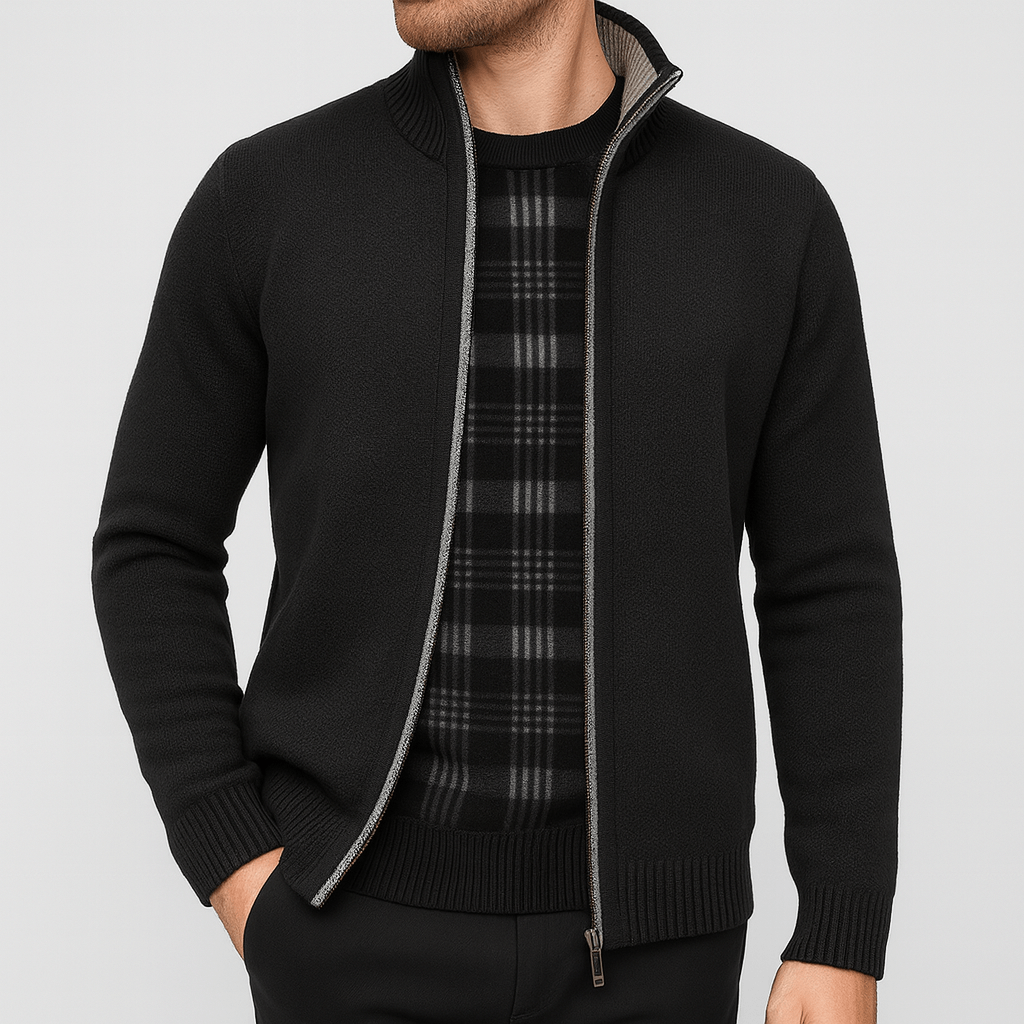 Soviska | Elegancki sweter ze stylowym zamkiem błyskawicznym