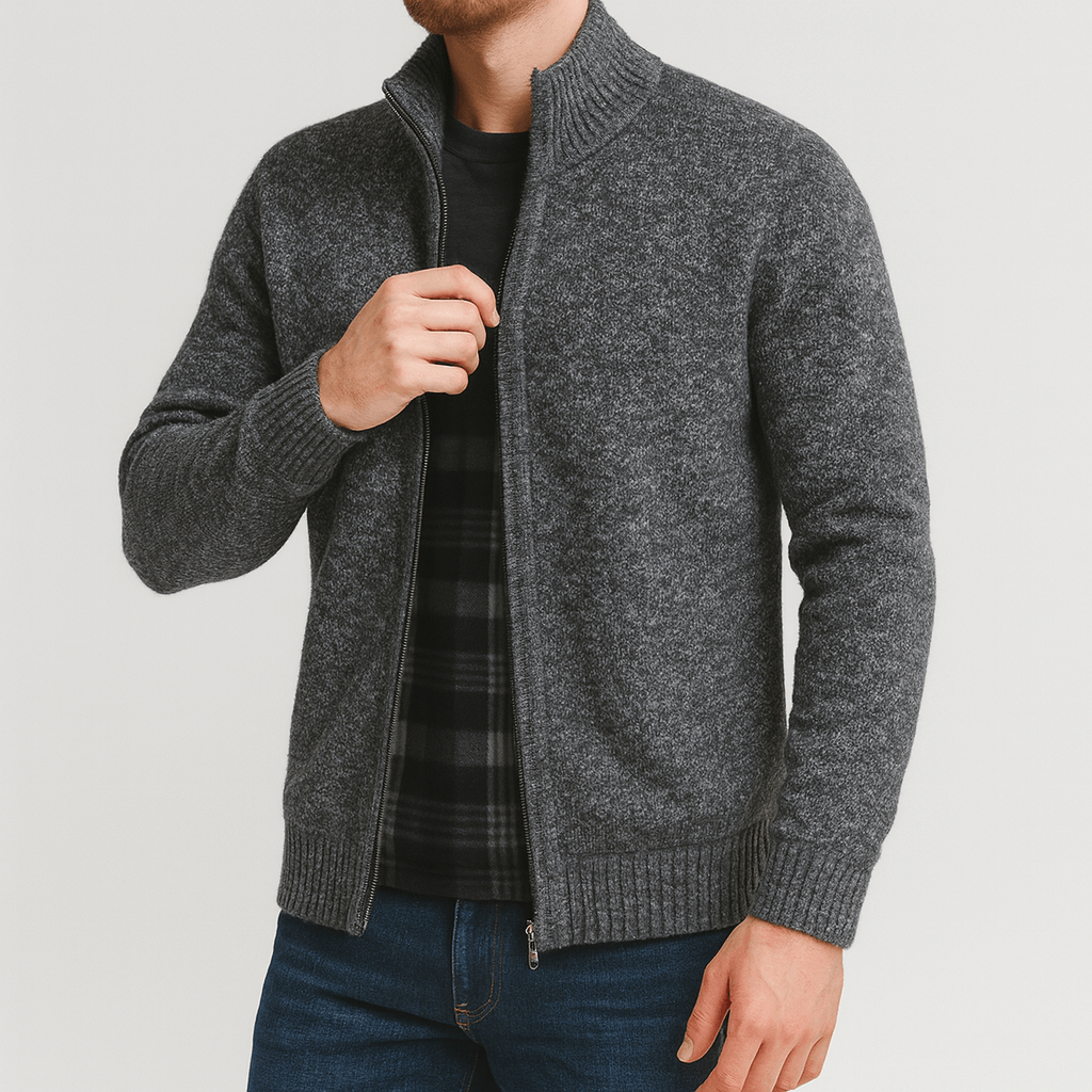 Soviska | Elegancki sweter ze stylowym zamkiem błyskawicznym