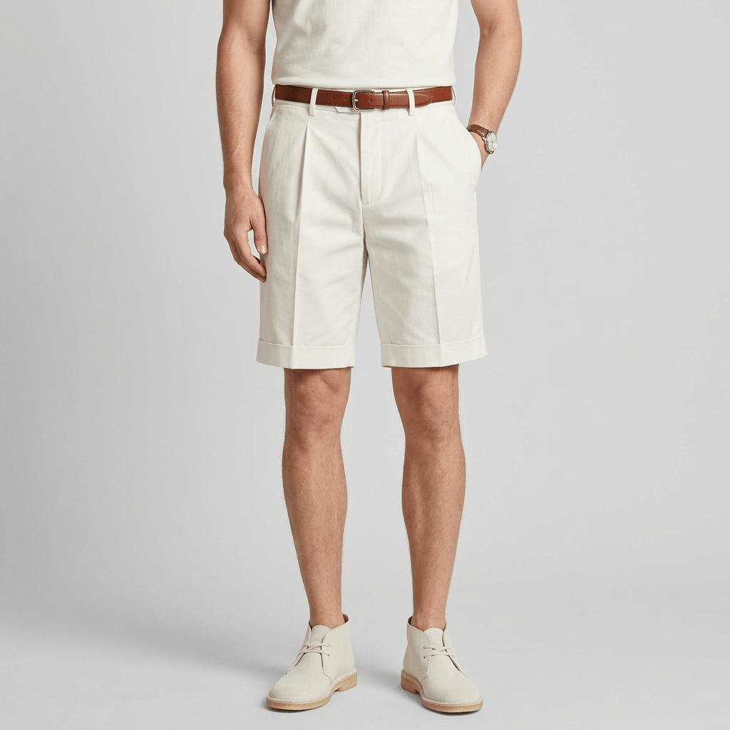 Soviska | Eleganckie bermudy z mankietami