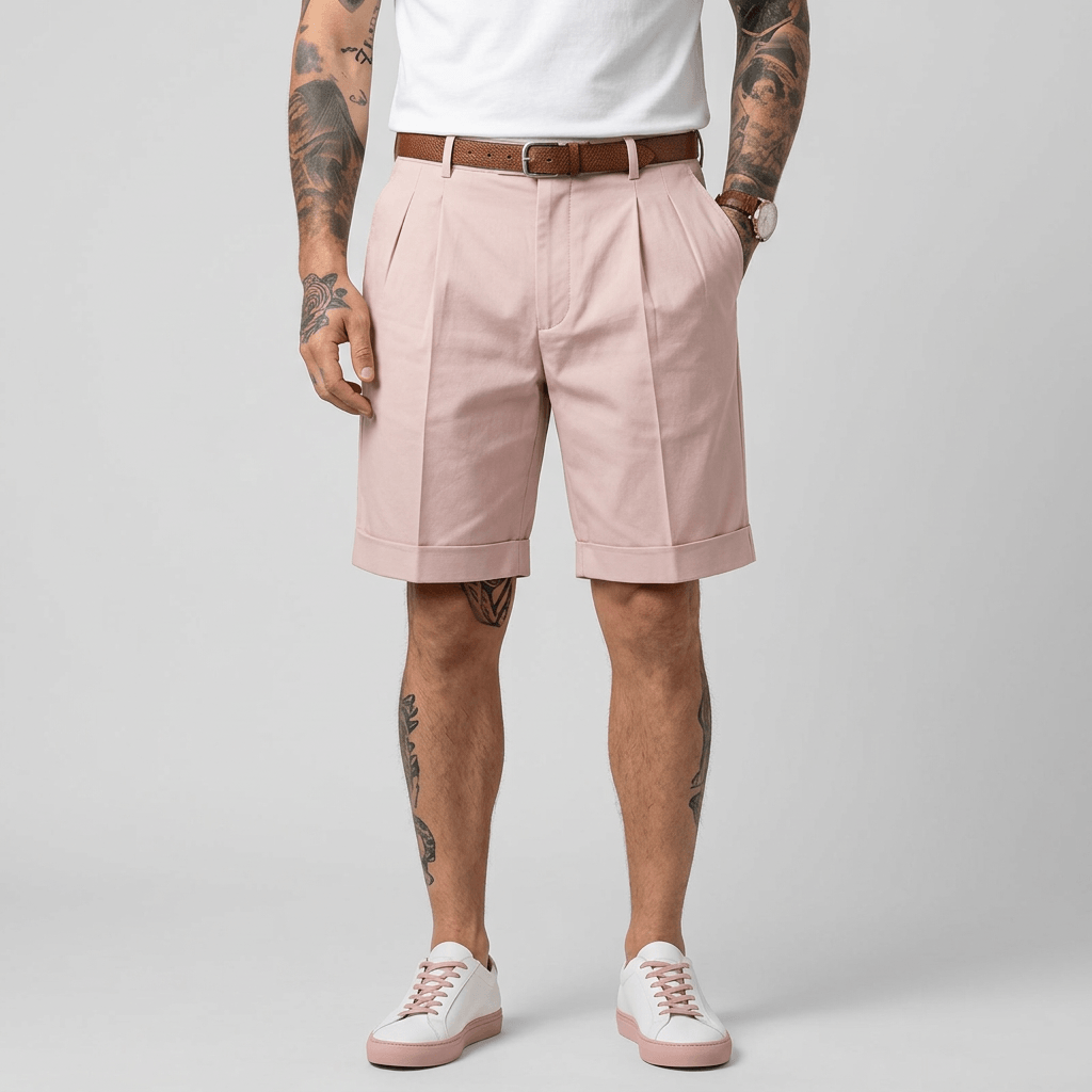 Soviska | Eleganckie bermudy z mankietami