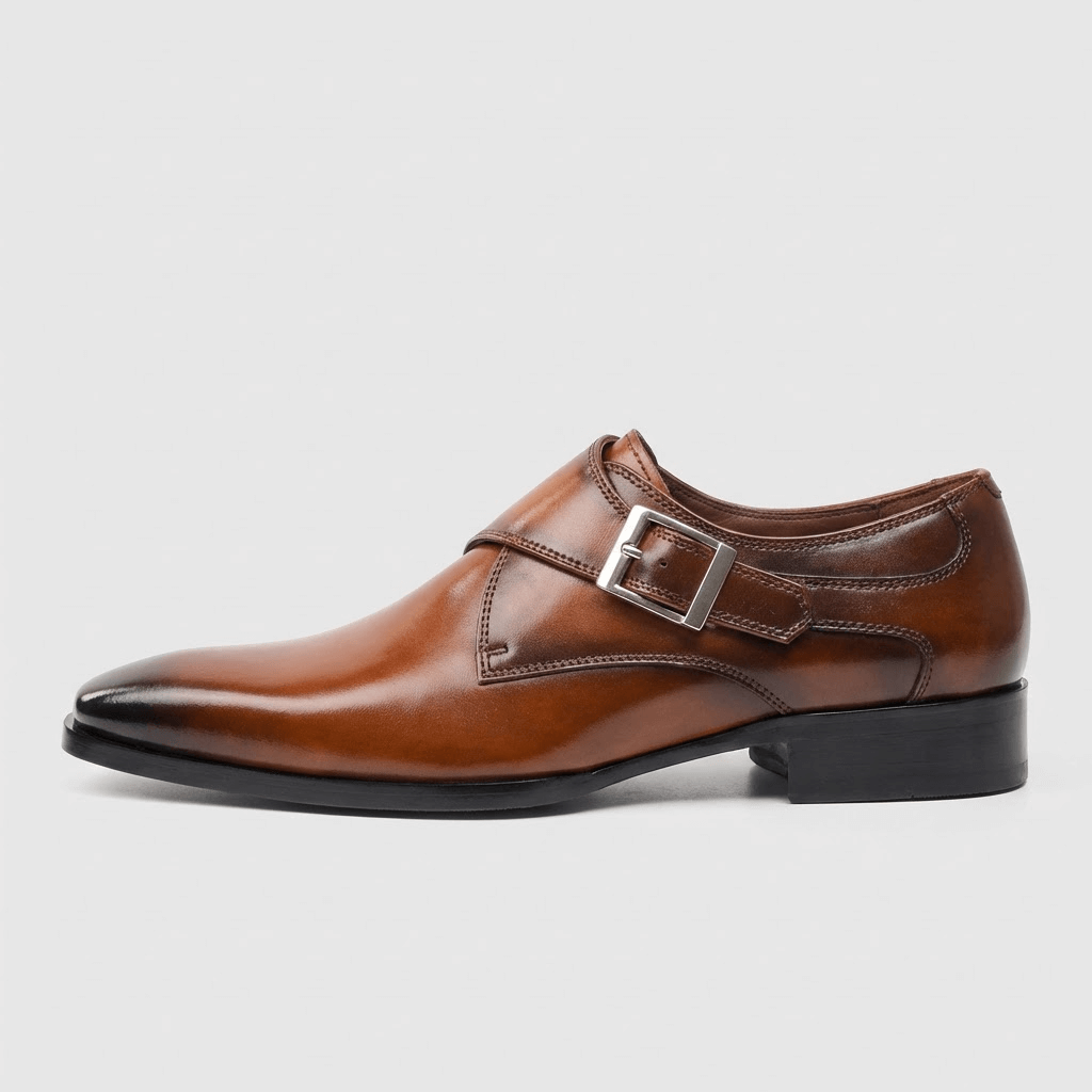 Soviska | Eleganckie skórzane buty wizytowe z klamrą