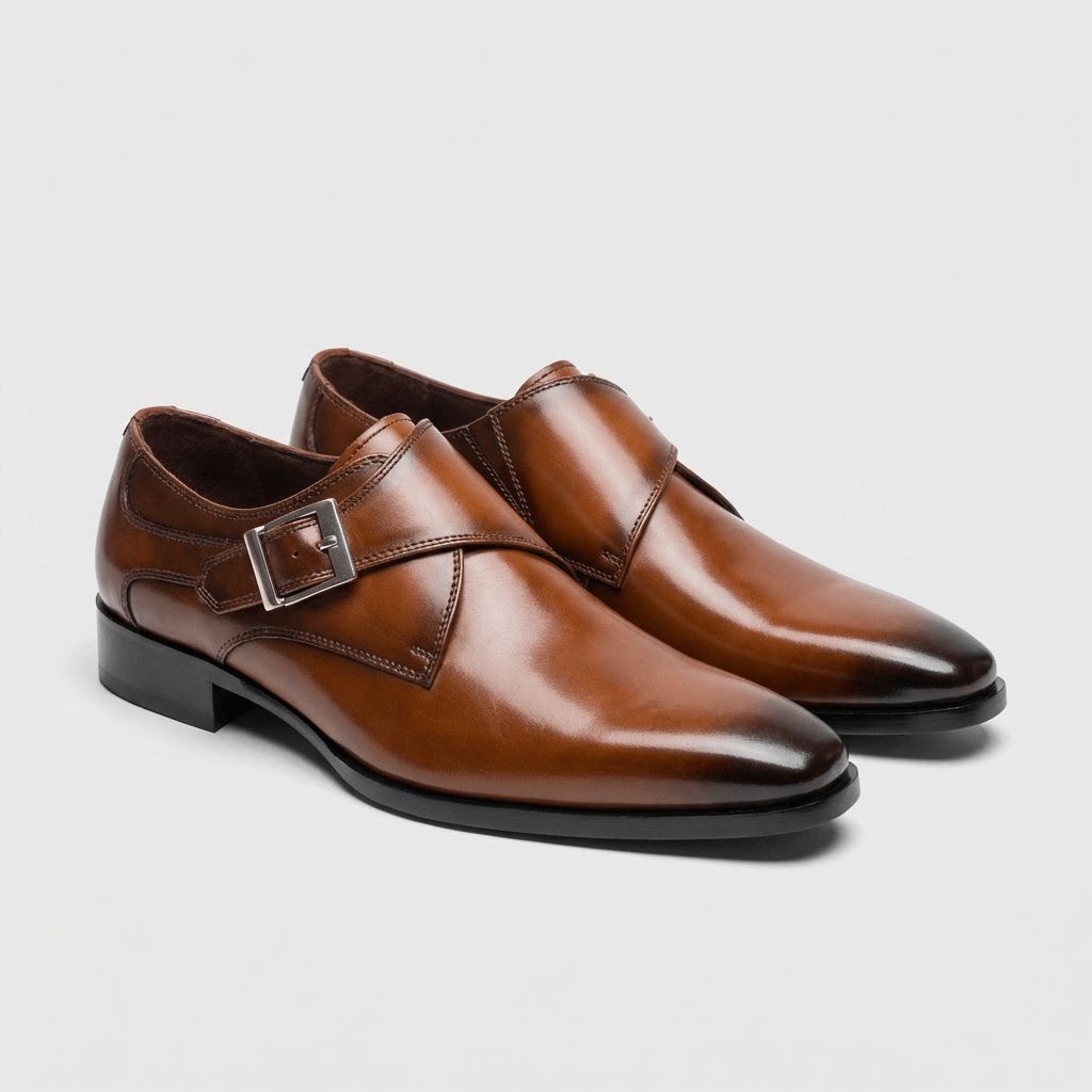 Soviska | Eleganckie skórzane buty wizytowe z klamrą