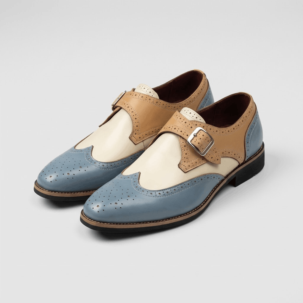 Soviska | Eleganckie skórzane buty z perforacją