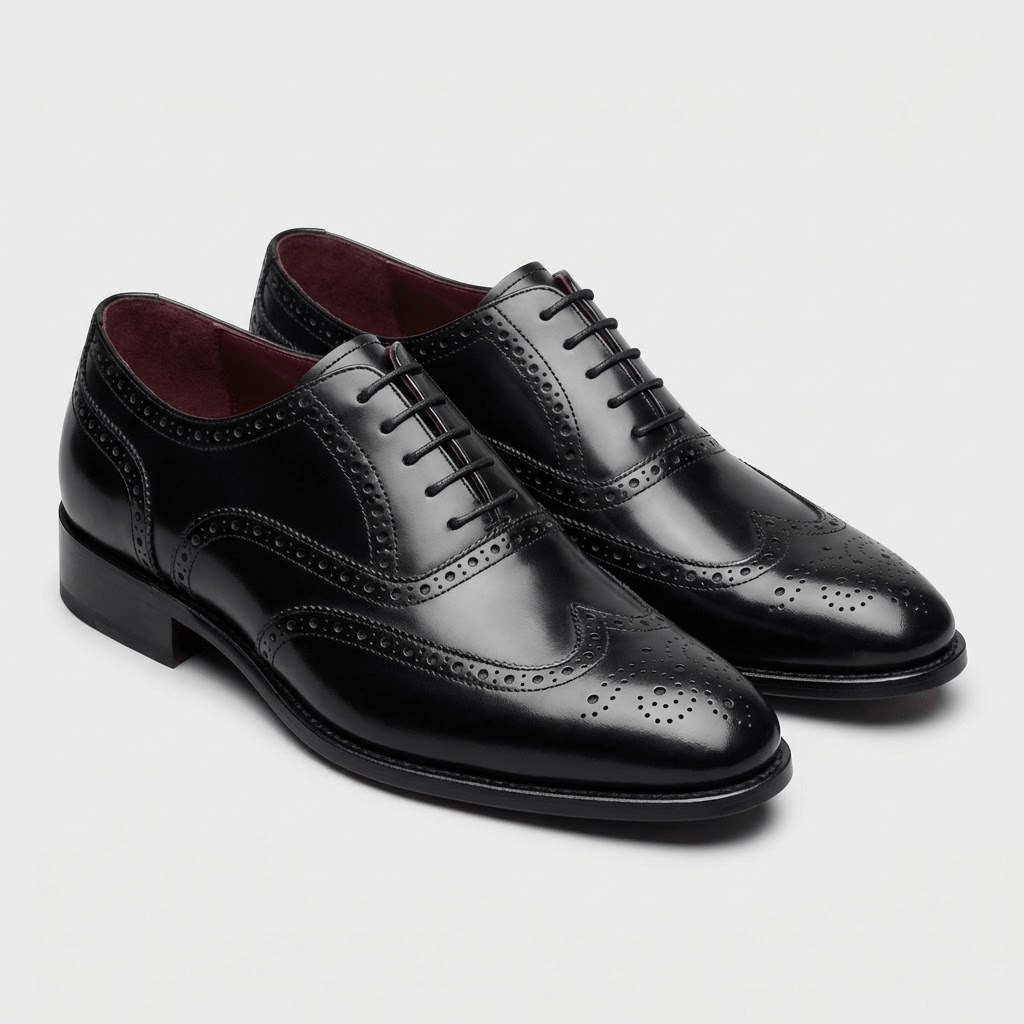 Soviska | Eleganckie skórzane buty z perforacją i wkładkami ortopedycznymi