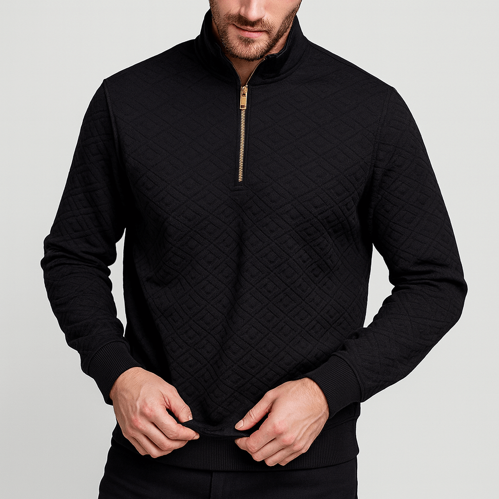 Soviska | Geometryczny sweter z półokrągłym dekoltem