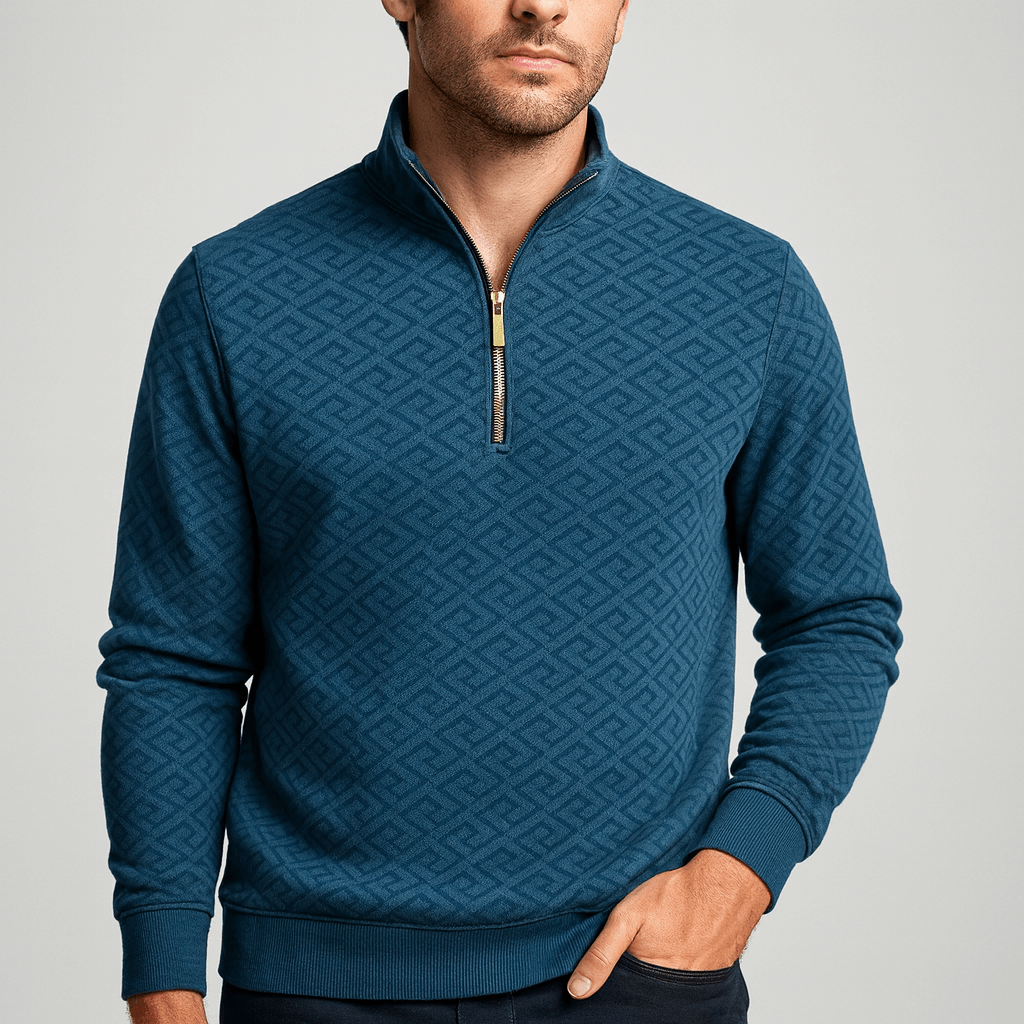 Soviska | Geometryczny sweter z półokrągłym dekoltem