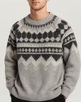 Soviska | Geometryczny wzór sweter z luźnym krojem