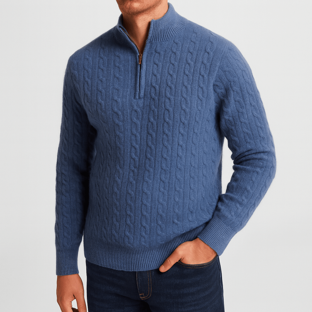 Soviska | Gęsta dzianina kardigan z zamkiem