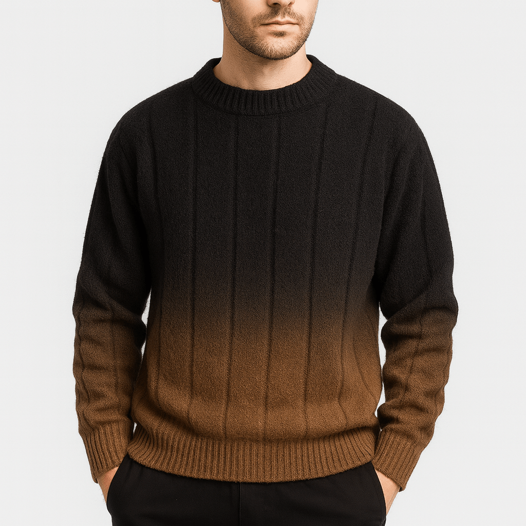 Soviska | Gradientowy sweter z dzianiny