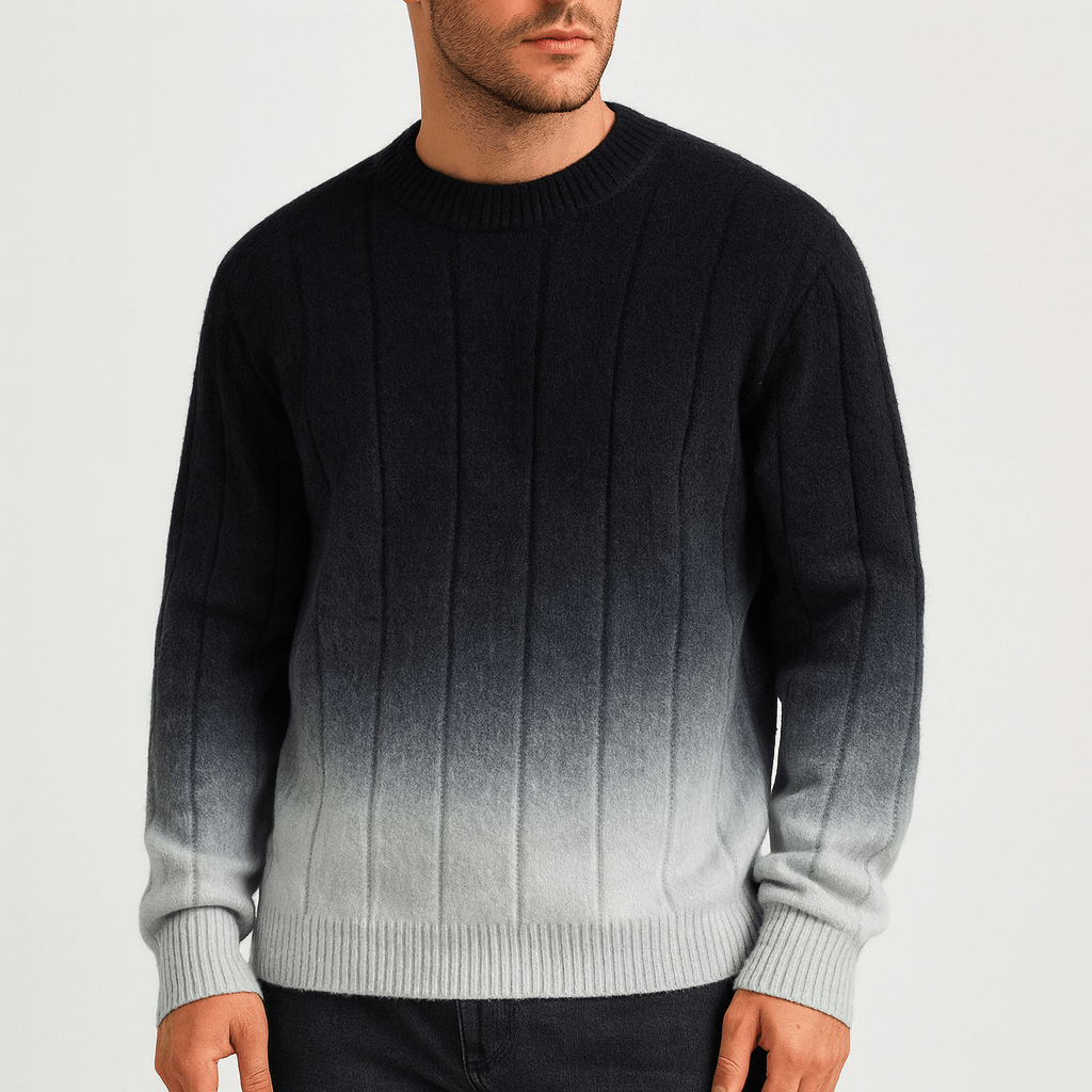 Soviska | Gradientowy sweter z dzianiny