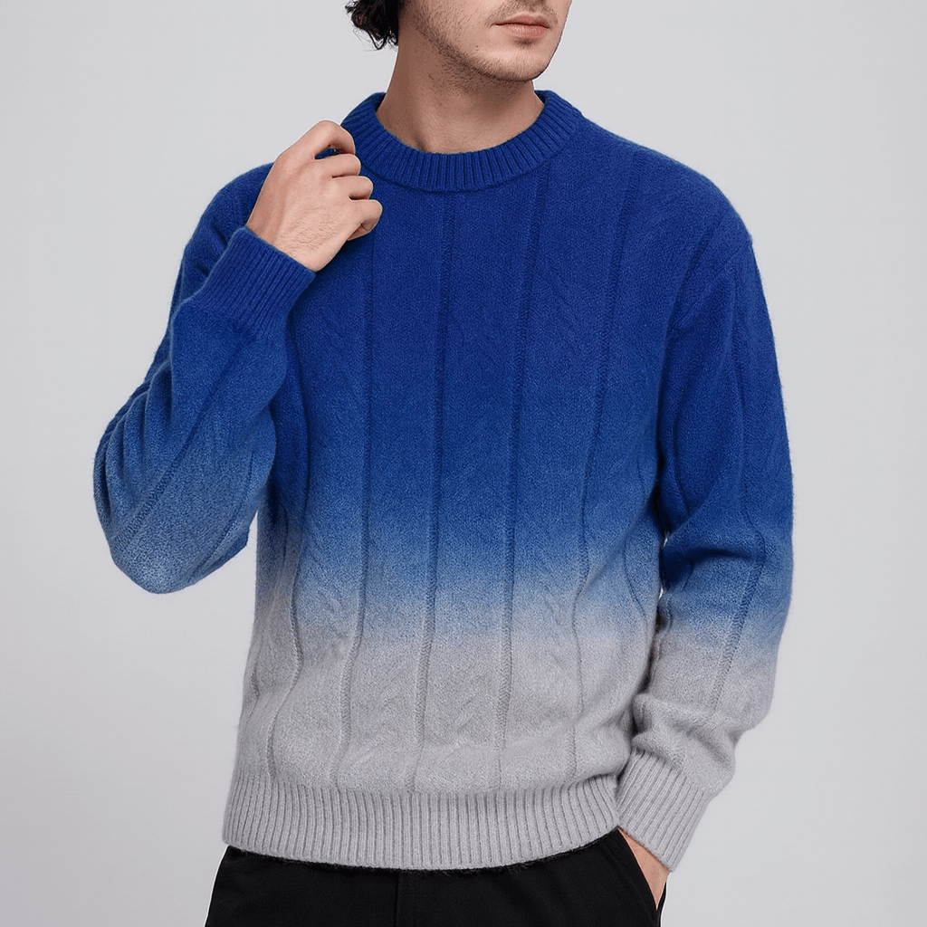 Soviska | Gradientowy sweter z dzianiny