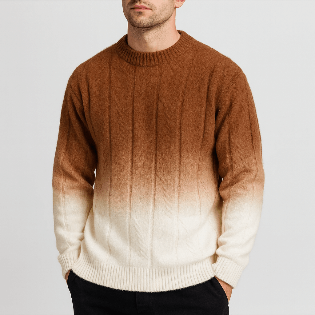 Soviska | Gradientowy sweter z dzianiny