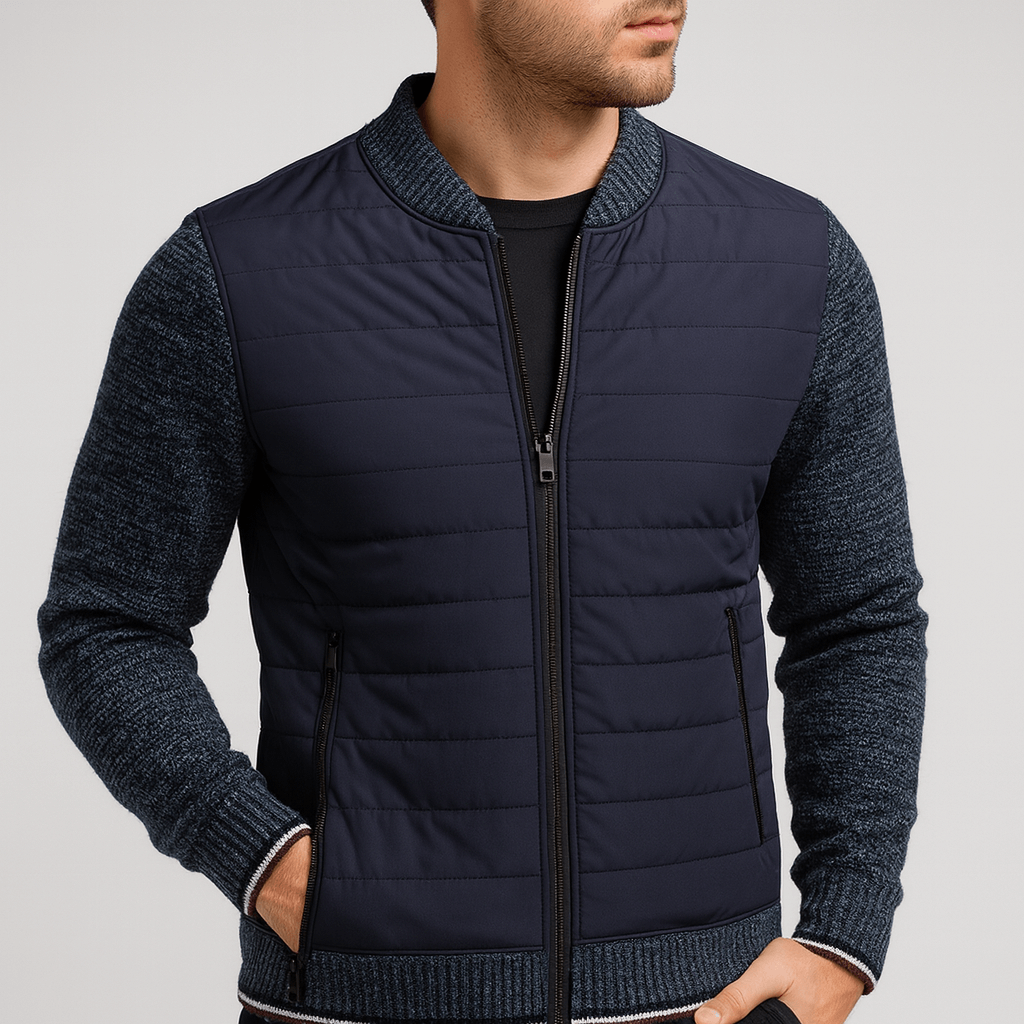 Soviska | Klasyczny kardigan z polibawełny z zapięciem na zamek