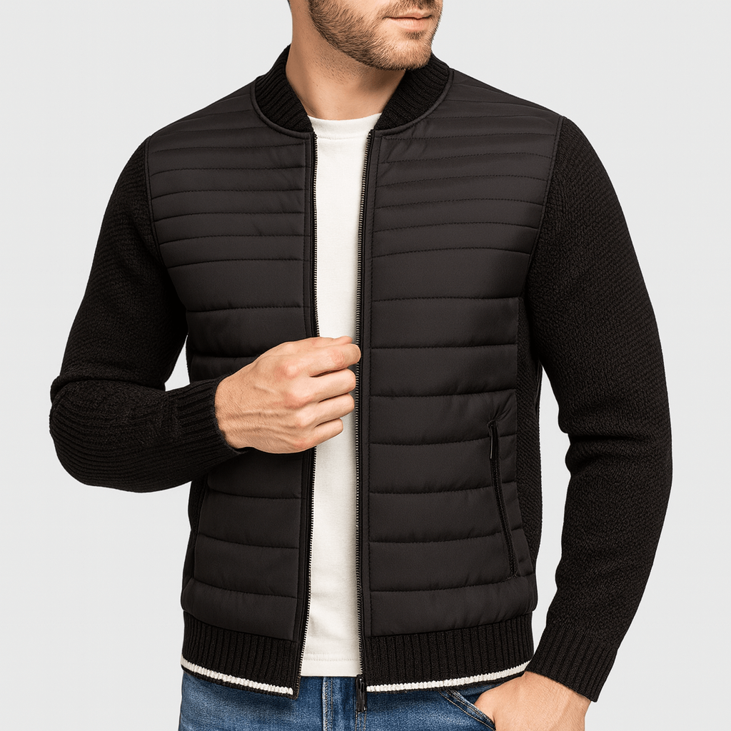 Soviska | Klasyczny kardigan z polibawełny z zapięciem na zamek