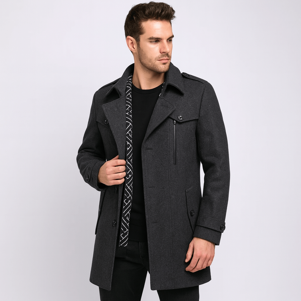 Soviska | Klasyczny płaszcz zimowy z skuteczną izolacją termiczną