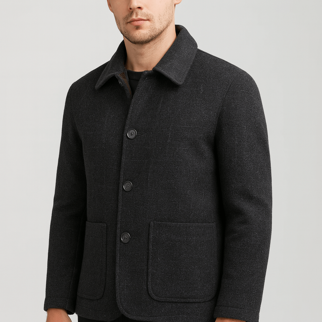 Soviska | Klasyczny wełniany płaszcz z obszernymi kieszeniami