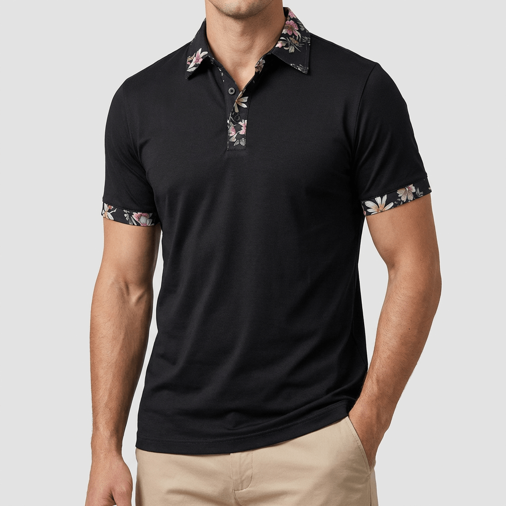 Soviska | Koszulka polo z kontrastowym kołnierzem