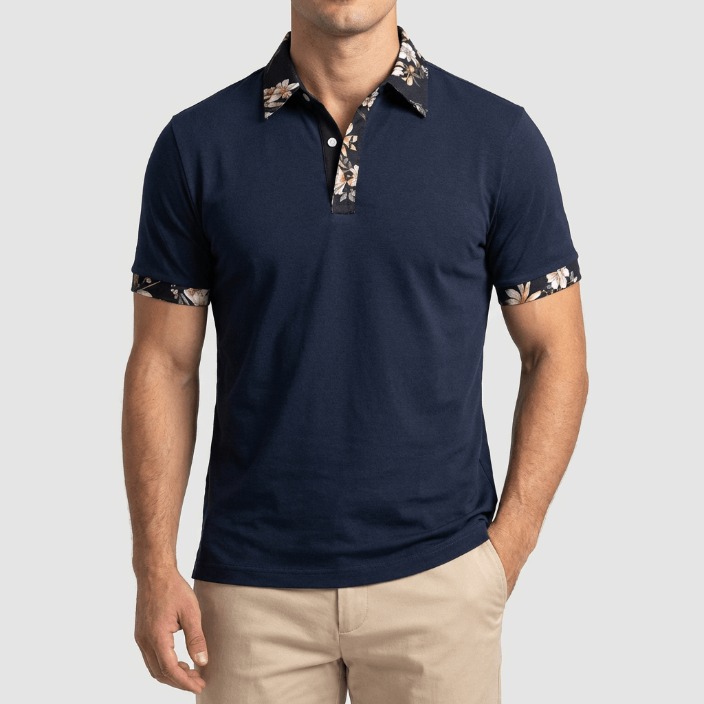 Soviska | Koszulka polo z kontrastowym kołnierzem