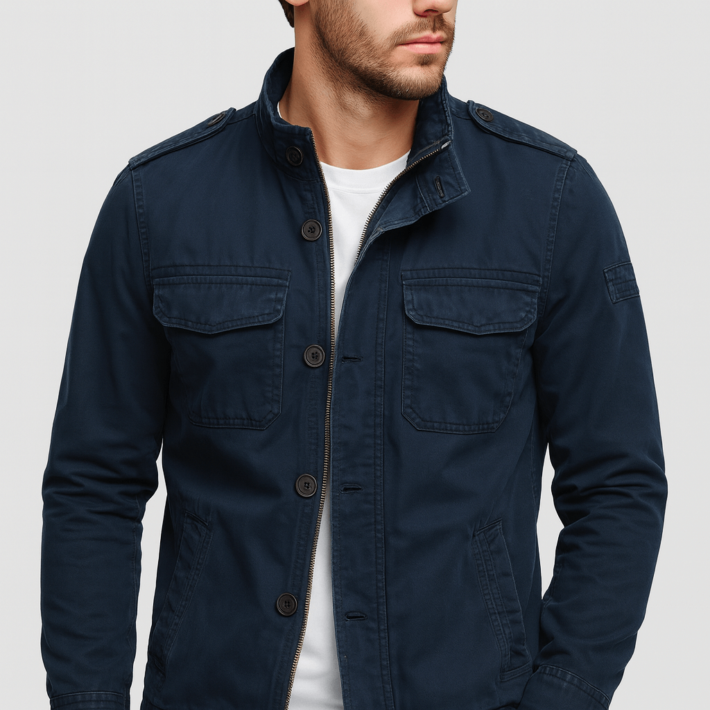 Soviska | Kurtka dżinsowa o luźnym kroju z wieloma kieszeniami