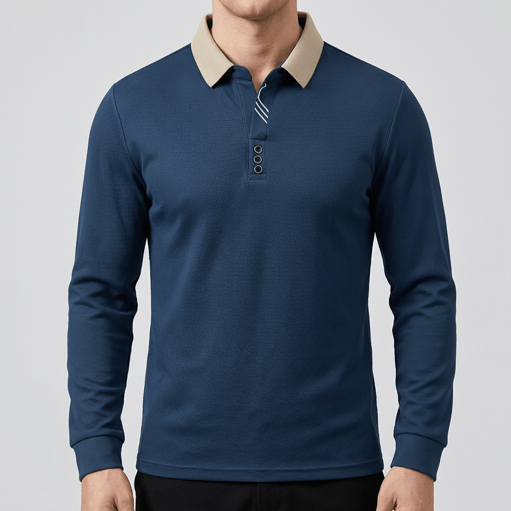 Soviska | Lekka koszulka polo z długim rękawem