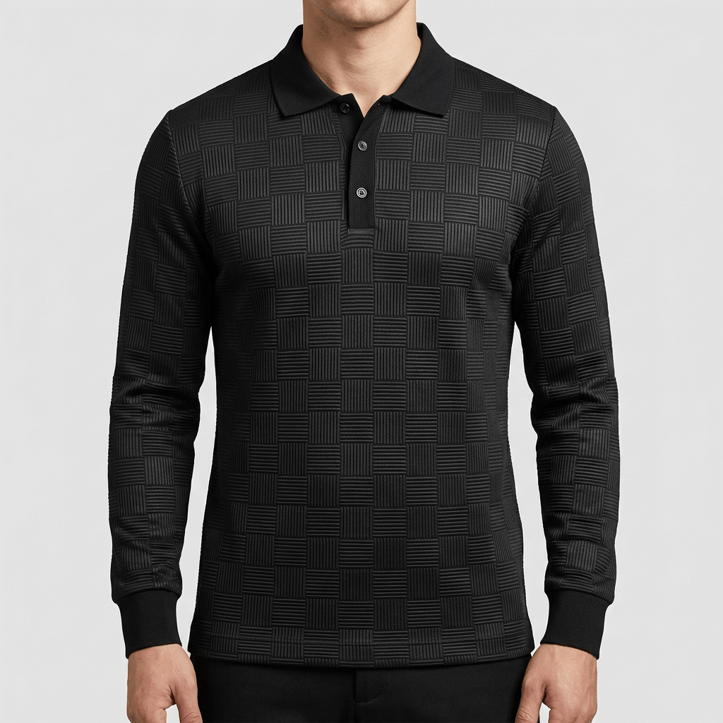 Soviska | Lekka koszulka polo z długim rękawem